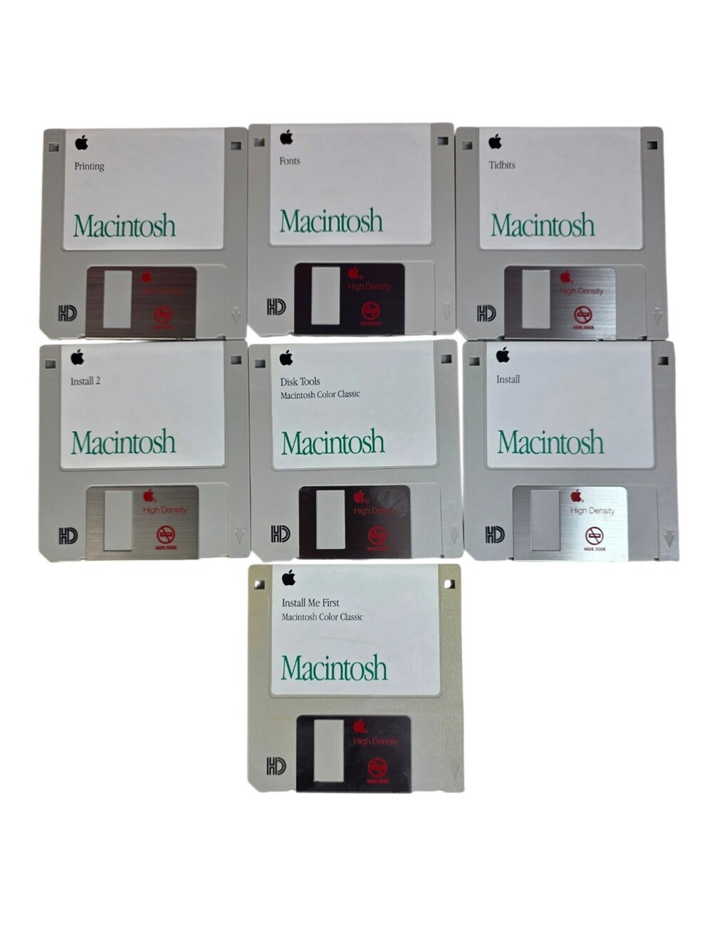 Vintage Apple Macintosh Color System Software 7.1 Floppy Disk Set 7 Disks